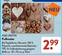 Aldi Süd HOME CREATION Fußmatte Angebot
