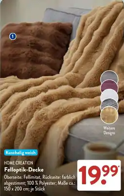 Aldi Süd HOME CREATION Felloptik-Decke Angebot