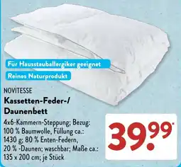 Aldi Süd NOVITESSE Kassetten-Feder-/Daunenbett Angebot