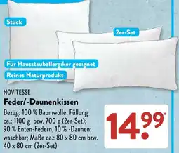 Aldi Süd NOVITESSE Feder/-Daunenkissen Angebot
