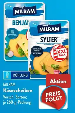Aldi Süd MILRAM Käsescheiben Angebot