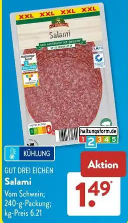 Aldi Süd GUT DREI EICHEN Salami Angebot
