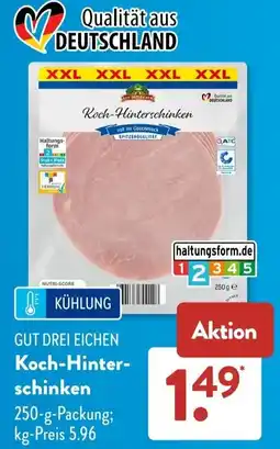 Aldi Süd GUT DREI EICHEN Koch-Hinter-schinken Angebot