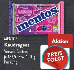 Aldi Süd MENTOS Kaudragees Angebot