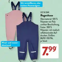 Aldi Süd LILY & DAN Regenhose Angebot
