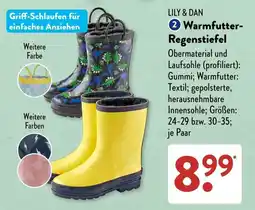 Aldi Süd LILY & DAN Warmfutter-Regenstiefel Angebot