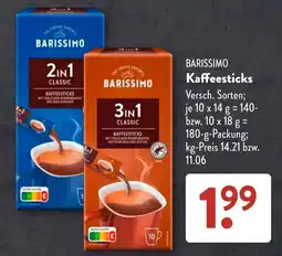 Aldi Süd BARISSIMO Kaffeesticks Angebot