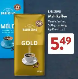 Aldi Süd BARISSIMO Mahlkaffee GOLD Angebot