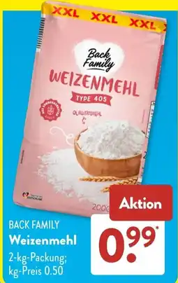 Aldi Süd Back Family Weizenmehl Angebot
