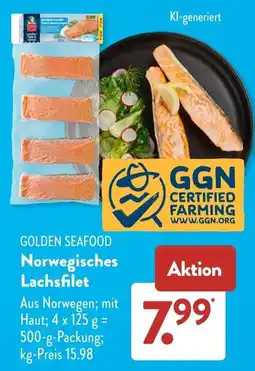 Aldi Süd GOLDEN SEAFOOD Norwegisches Lachsfilet Angebot