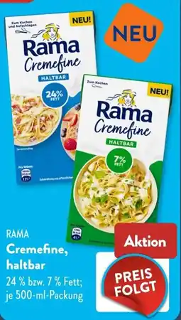 Aldi Süd Rama Cremefine, haltbar Angebot