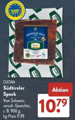 Aldi Süd CUCINA Südtiroler Speck Angebot