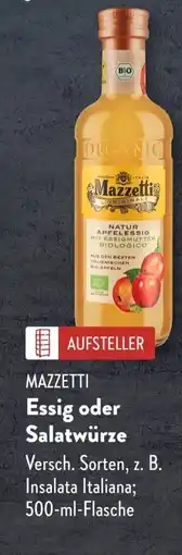 Aldi Süd MAZZETTI Essig oder Salatwürze Angebot