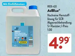 Aldi Süd RIDE+GO AdBlue Angebot