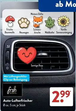 Aldi Süd Auto-Lufterfrischer frsh SCENTS. Angebot