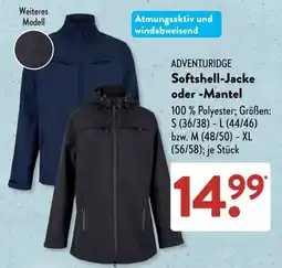 Aldi Süd ADVENTURIDGE Softshell-Jacke oder -Mantel Angebot