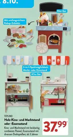 Aldi Süd TOYLI NO Holz-Kino- und Marktstand oder -Essensstand Angebot