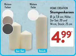 Aldi Süd HOME CREATION Stumpenkerzen Angebot