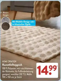 Aldi Süd HOME CREATION Kunstfellteppich Angebot
