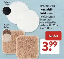 Aldi Süd HOME CREATION Kunstfell-Sitzkissen Angebot