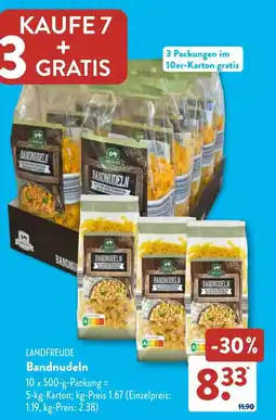 Aldi Süd LANDFREUDE Bandnudeln Angebot
