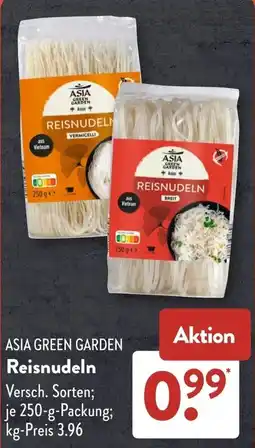 Aldi Süd ASIA GREEN GARDEN Reisnudeln Angebot