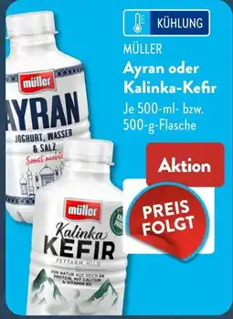 Aldi Süd MÜLLER Ayran oder Kalinka-Kefir Angebot