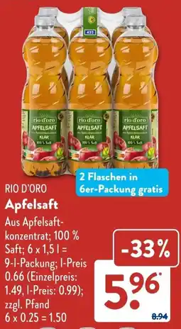 Aldi Süd Rio D'Oro Apfelsaft Angebot