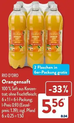 Aldi Süd RIO D'ORO Orangensaft Angebot