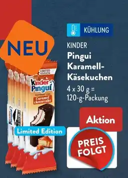 Aldi Süd Kinder Pinguí Karamell-Käsekuchen Angebot