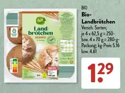 Aldi Süd Bio-Landbrötchen Angebot