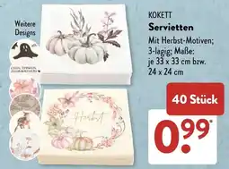 Aldi Süd KOKETT Servietten Angebot