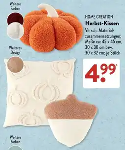 Aldi Süd HOME CREATION Herbst-Kissen Angebot
