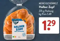 Aldi Süd MEINE KUCHENWELT Halber Zopf Angebot