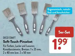 Aldi Süd DECO CRAFT Soft-Touch-Pinselset Angebot