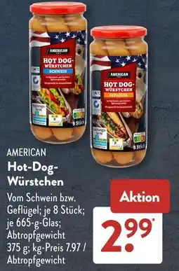 Aldi Süd AMERICAN Hot-Dog-Würstchen Angebot