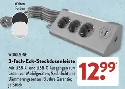 Aldi Süd WORKZONE 3-fach-Eck-Steckdosenleiste Angebot
