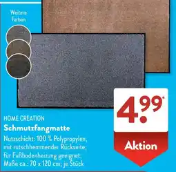 Aldi Süd HOME CREATION Schmutzfangmatte Angebot