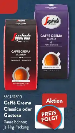 Aldi Süd SEGAFREDO Caffè Crema Classico oder Gustoso Angebot