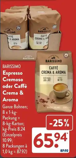Aldi Süd BARISSIMO Caffè Crema & Aroma Angebot