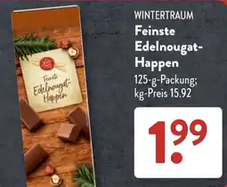 Aldi Süd WINTERTRAUM Feinste Edelnougat-Happen Angebot