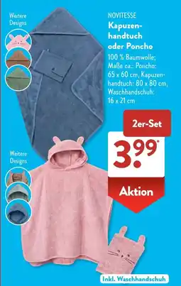 Aldi Süd NOVITESSE Kapuzenhandtuch oder Poncho Angebot