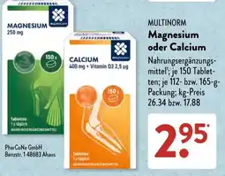 Aldi Süd MULTINORM Magnesium oder Calcium Angebot
