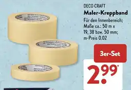 Aldi Süd DECO CRAFT Maler-Kreppband Angebot