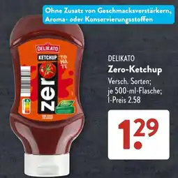 Aldi Süd DELIKATO Zero-Ketchup Angebot