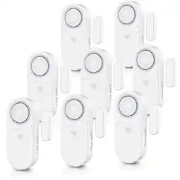 Netto Marken-Discount Bearware 8x Fensteralarm 120 dB, Tür- & Fenster-Sensor, Einbruchschutz, Alarmanlage, mit Batterien Angebot
