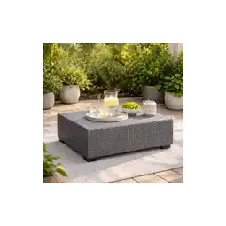 Netto Marken-Discount Allibert Salta Tisch anthrazit - Rattanoptik, wetterfest, Garten, Outdoor Final Sale Angebot