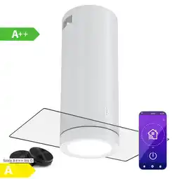 Netto Marken-Discount Beretta Premium Inselabzugshaube App Ab-/Umluft 544m³/h LED Aktivkohlefilter Weiß Angebot