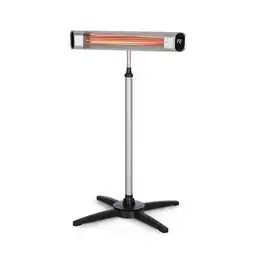 Netto Marken-Discount Dark Wave Stand Infrarot-Heizstrahler 2000W Goldbeschichtete Carbonröhre IP65 Standfuß Angebot