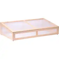 Netto Marken-Discount Frühbeet-Aufsatz für Hochbeete mit Holzrahmen und Polycarbonat-Wänden, 128 x 67 x 31,5 cm, Kiefer Angebot